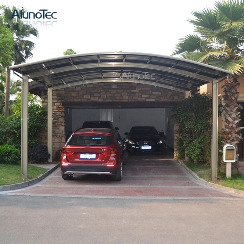 Outdoor Aluminium Carport Powder Coated Frame Car Parking Shed For 4 Cars