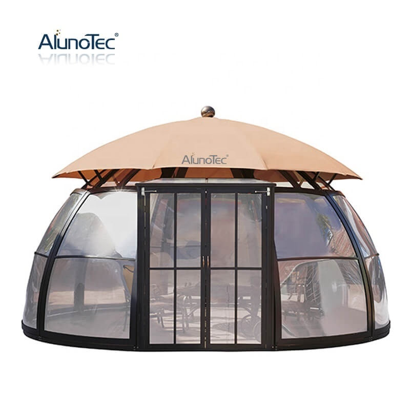 Multifunctional Waterproof Green House Dome Gazebo Glass Garden Rooms Patio Pergola Canopy Sunroom