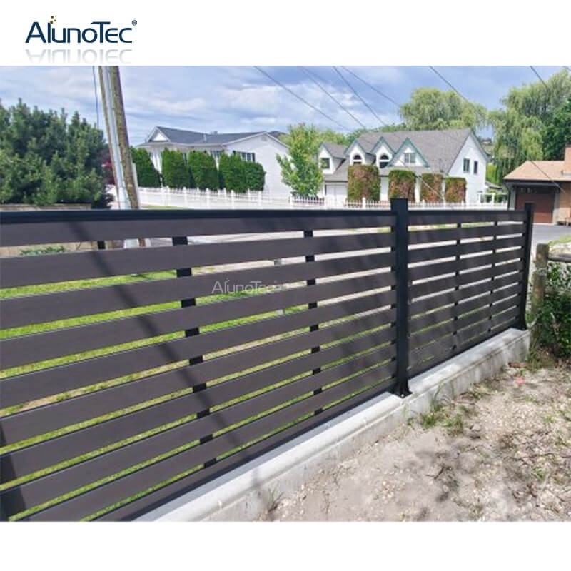 Outdoor Pergola Aluminium WPC Fencing Patio Balcony Waterproof Wood Plastic Garden Fence