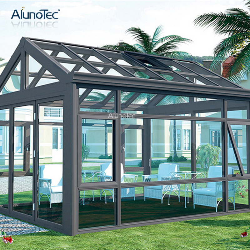 Transparent Aluminum Alloy Glass Room Terrace European Sunroom Outdoor Roof Shade House