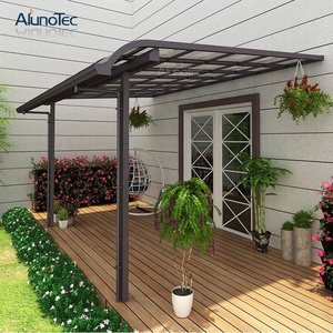 AlunoTec Outdoor Canopy Roof Waterproof Sunshade R Shape Balcony Cover Awning