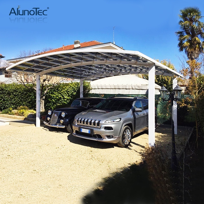 Greenhouse Grow Modern Designs Carport Poland Aluminium Pergola Carport With Arched Polycarbonate Roof