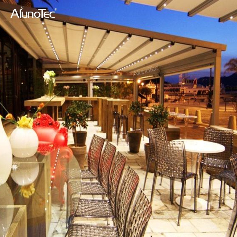 European Design Restaurant Terraces Folding Awning Pergola Outdoor Canopy Retractable Roof Covers