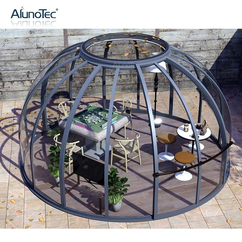 DIY Outdoor Polycarbonate Transparent Hot Tub Sliding Enclosure Dome For Dining Room or Swimming Pool Cover