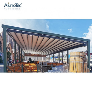 Waterproof Aluminum Backyard Gazebo Canopy Cover Modern Retractable Awning For Outdoor