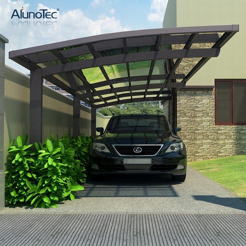 AlunoTec Jardin Garage Anti UV Resistant Aluminium Solar Roof Carport Racking Structure Car Port Parking Shade