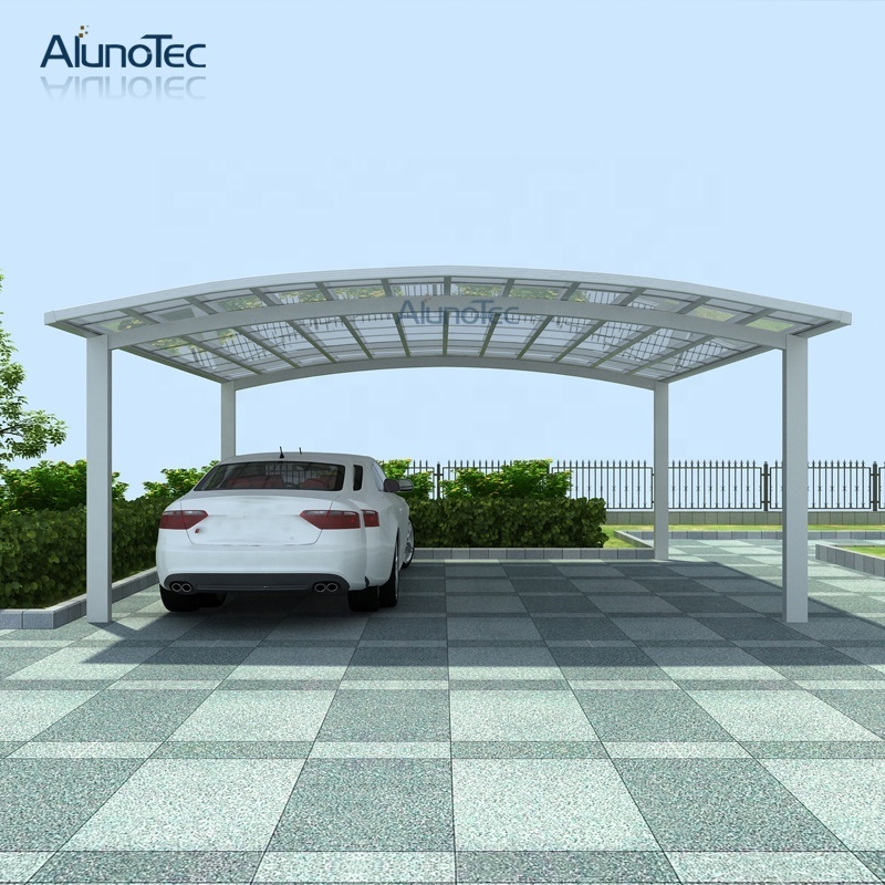 Arch Roof Aluminum Carport Awning Garden Garage Car Parking Shed