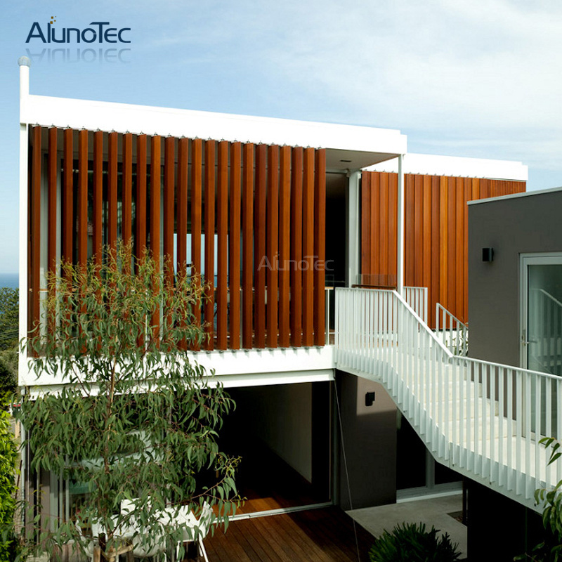 AlunoTec White Aluminum Pergola Shutter Shades Sun Louver Small Shutters Louvers Facade Blinds