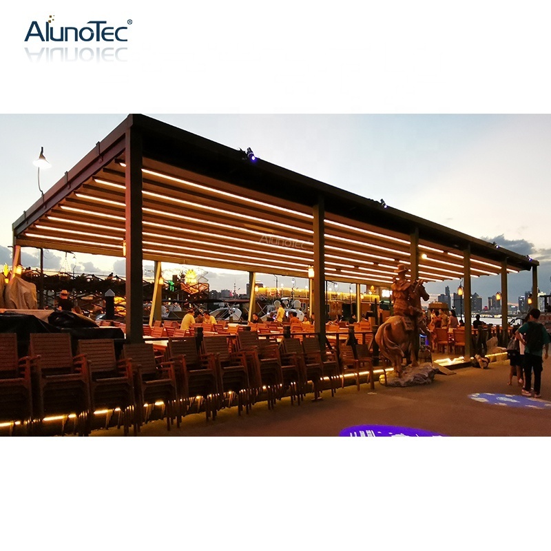 European Design Restaurant Terraces Folding Awning Pergola Outdoor Canopy Retractable Roof Covers