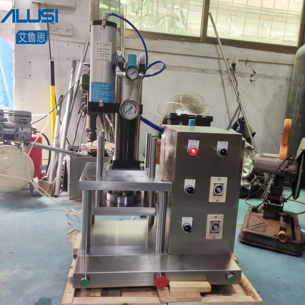 Semi Automatic Compact Powder Lab Pressing Machine for Make-up Equipments for Sale