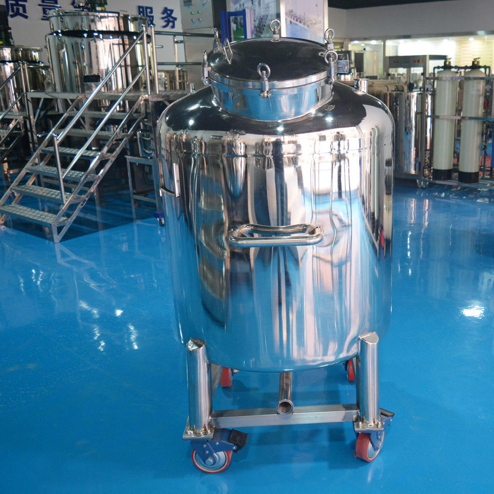 50L-5000L GMP Standard Movable SUS Sealed Storage Tank Stainless Steel Pressurized Tank