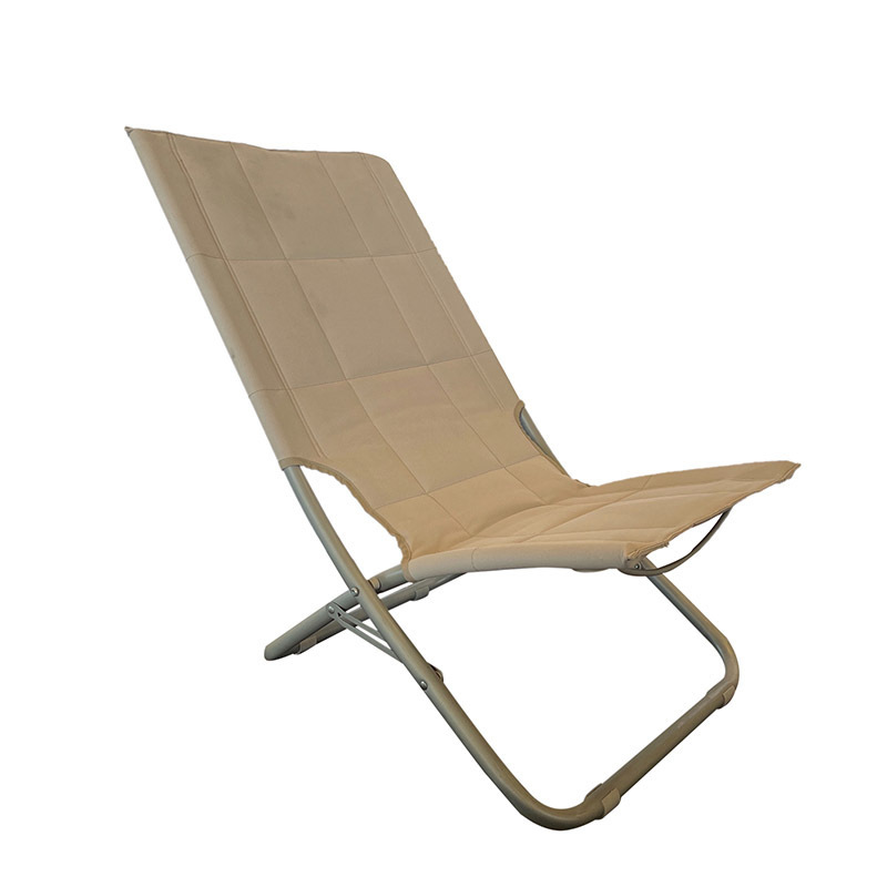 Customized Lightweight Summer Durable Resort Beach Chair Modern Steel Tube Frame Folding Beach Lounge Chair