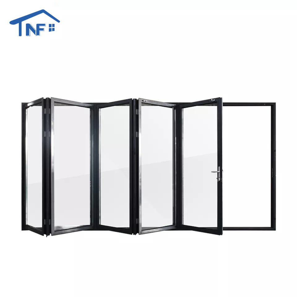 Beatuiful Aluminum Doors Aluminium Bifold Patio Folding Glass Doors Thermal Insulation Bifold Door