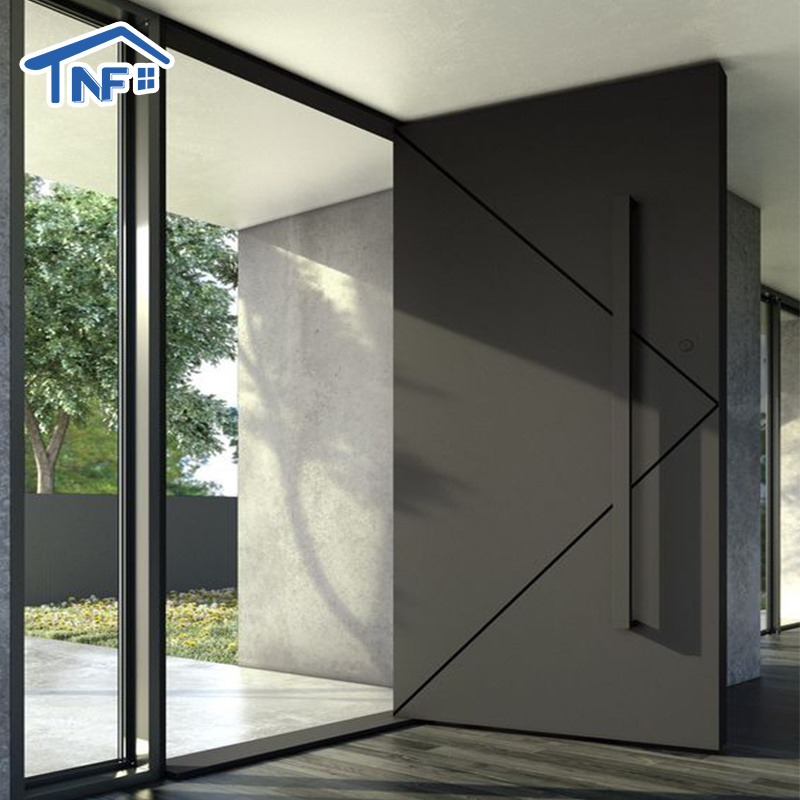 China Top Supplier Modern Residential Solid External Pivot Glass Doors Solid Exterior Entry Doors