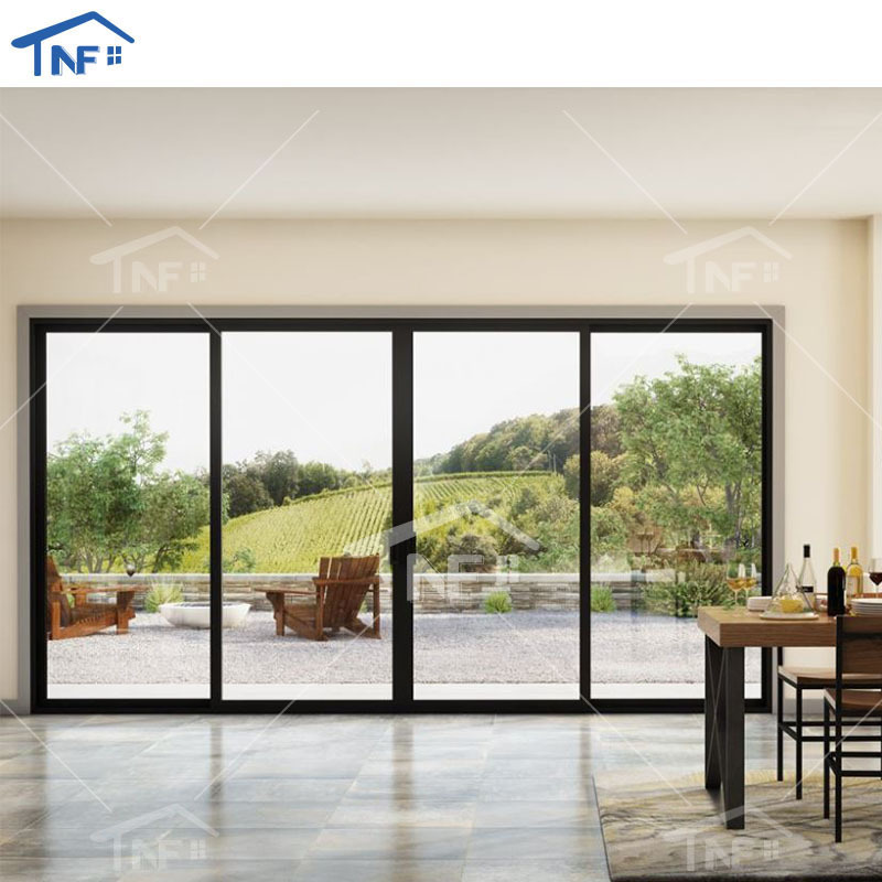 Canadian Standard Trackless Invisible Sliding Door System Sliding Windows And Doors With Grills