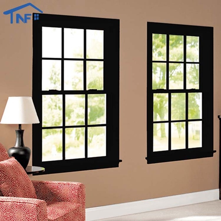 USA Standard NFRC Modern Glass Aluminium Single Double Hung Lift Up Window Florida Miami Dade Hurricane Impact Windows