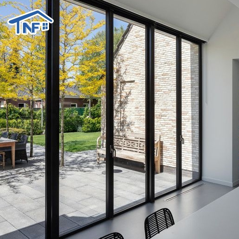 Canadian Standard Trackless Invisible Sliding Door System Sliding Windows And Doors With Grills