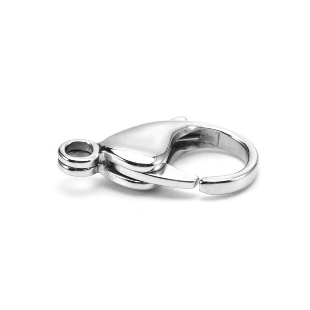 High quality wholesale 9mm 10mm 12mm Stainless Steel Lobster Clasps Claw Clasps for  DIY Keychain Bracelet Necklace Jewelry Maki