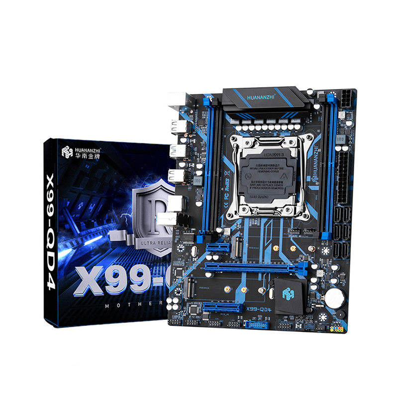 HUANANZHI X99-QD4 X99 Motherboard support XEON E5 X99 LGA2011-3  DDR4 RECC NON-ECC Memory NVME USB3.0 SATA computer motherboard