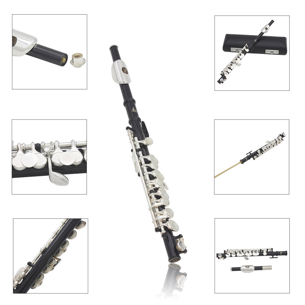 Wholesale Cupronickel body 16 hole +E key French piccolo entry level colorful piccolo trombone for grade examination performance