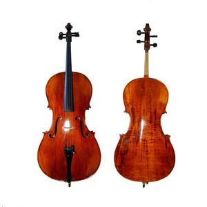 High quality handmade solid wood tiger skin grain special material patterned cello