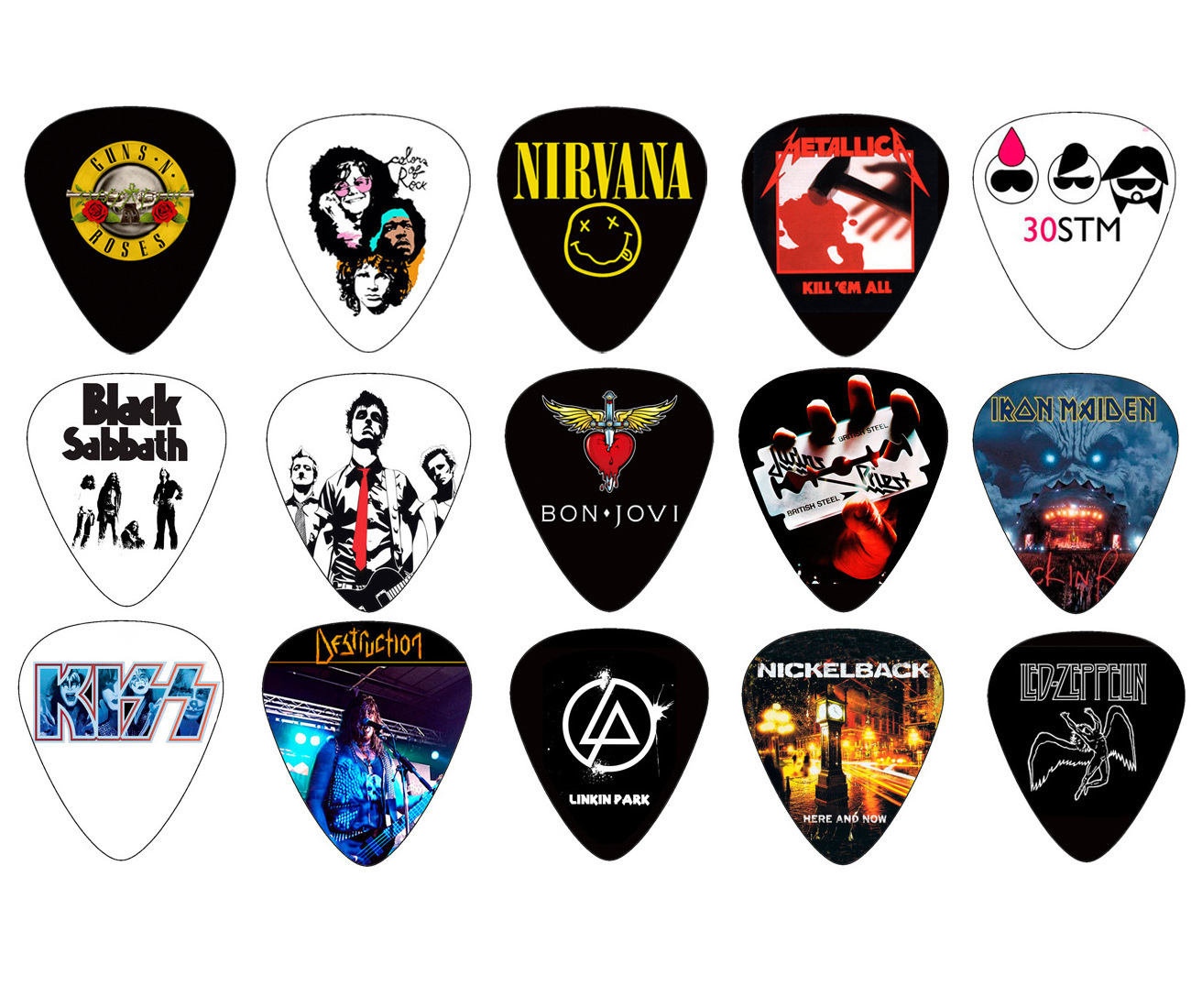 Factory wholesale custom logo celluloid picks color printing guitar picks logos