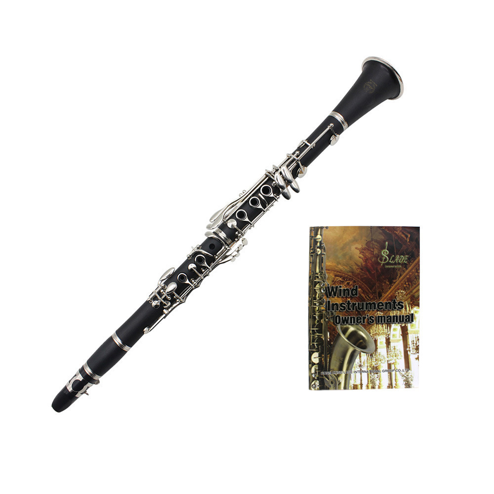 Wholesale Woodwind clarinet in B flat with nickel plated silver black pipe clarinet