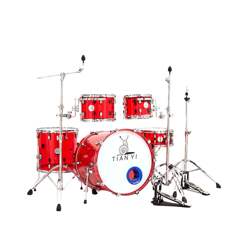 Wholesale High Grade Music Percussion Instrument Drum Kit Colorful Acrylic Jazz Drum Set