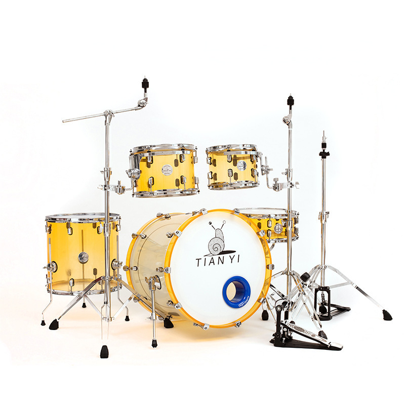 Wholesale High Grade Music Percussion Instrument Drum Kit Colorful Acrylic Jazz Drum Set