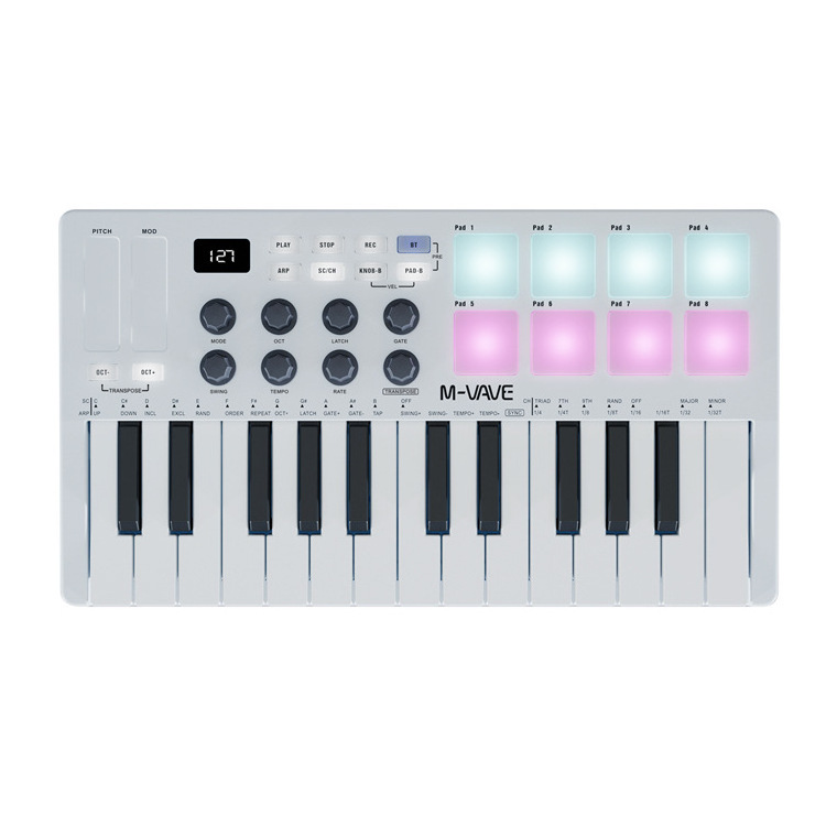 Professional multi-function USB portable mini piano 25 keys MIDI keyboard controller