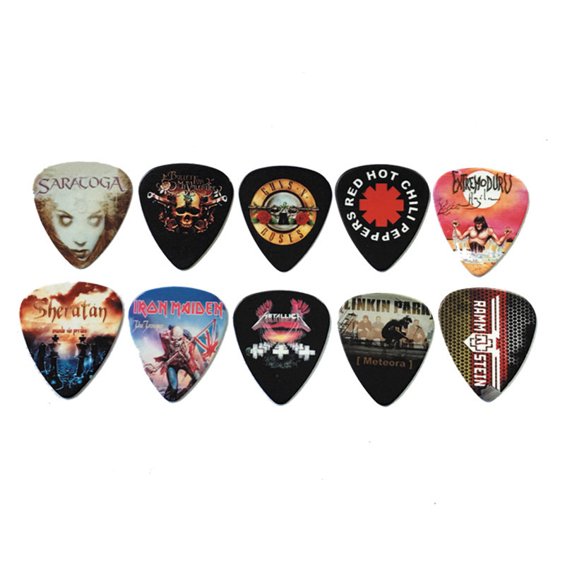 Factory wholesale custom logo celluloid picks color printing guitar picks logos