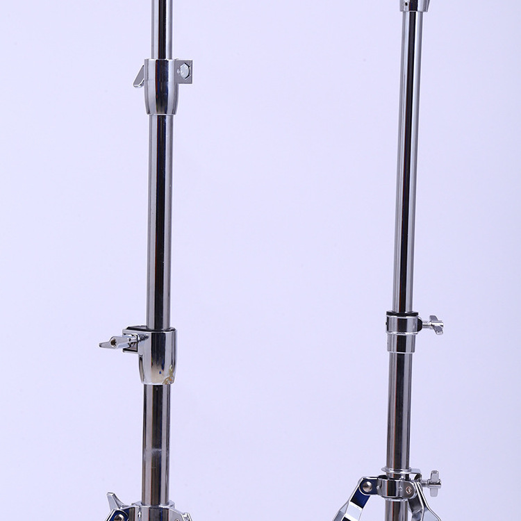 Good quality electroplating 22/25 pipes dual purpose drum cymbal stand for straight and inclined cymbals