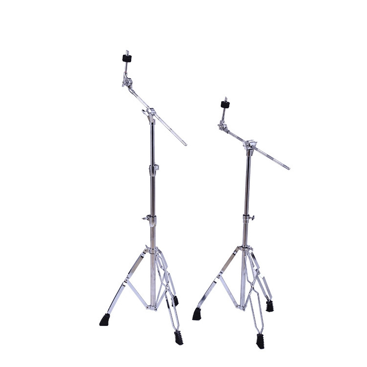 Good quality electroplating 22/25 pipes dual purpose drum cymbal stand for straight and inclined cymbals