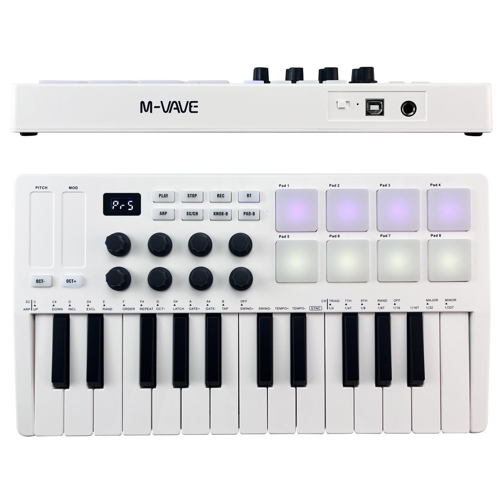 Good quality 25 key midi keyboard controller digital music mini piano