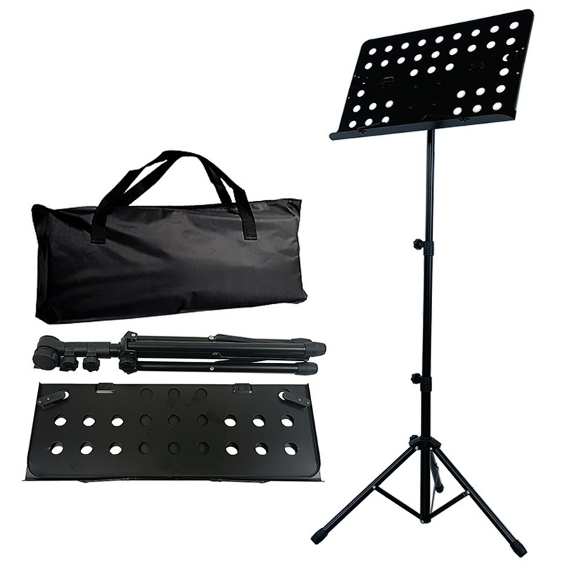 Folding Music Stand with Carrying Bag Metal Professional Portable Music Holder suitable for Instrumental Performance