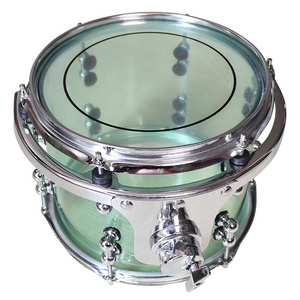 Factory direct sales 10*8 inch green small-sized practical acrylic snare drum