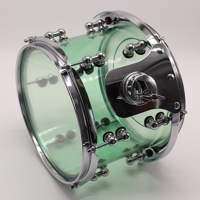 Factory direct sales 10*8 inch green small-sized practical acrylic snare drum