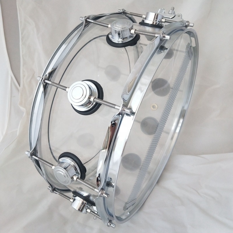 Hot-Selling multi-color PVC practical 14X5.5 inch acrylic snare drum