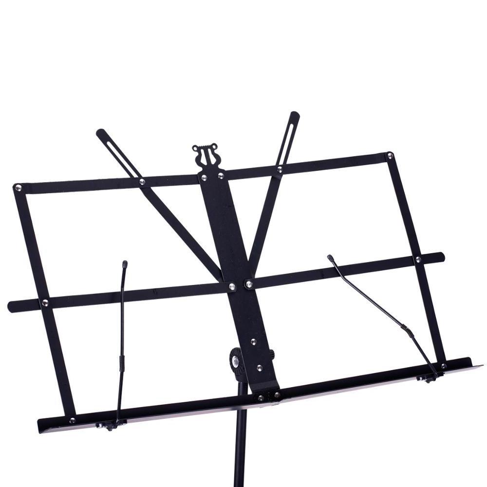 Fashion music sheet stand design strong foldable lightweight Iron folding music stand