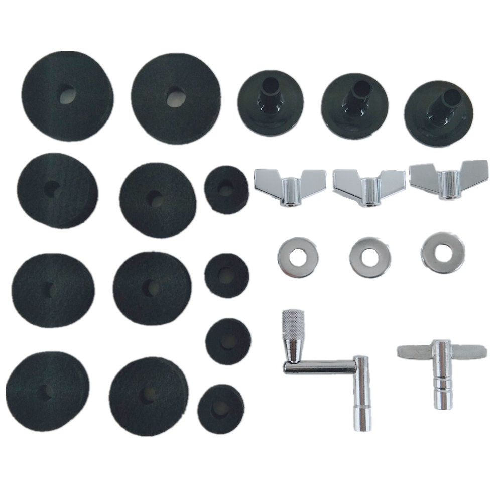 drum accessories drum kit 23 pieces set felt mat anti slip drum parts