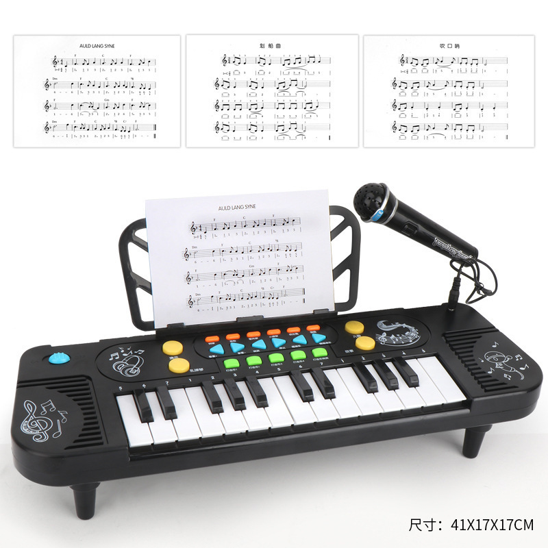 Wholesale New 25 key keyboard Children's multifunctional electronic organ toy with microphone Early Education Music Piano