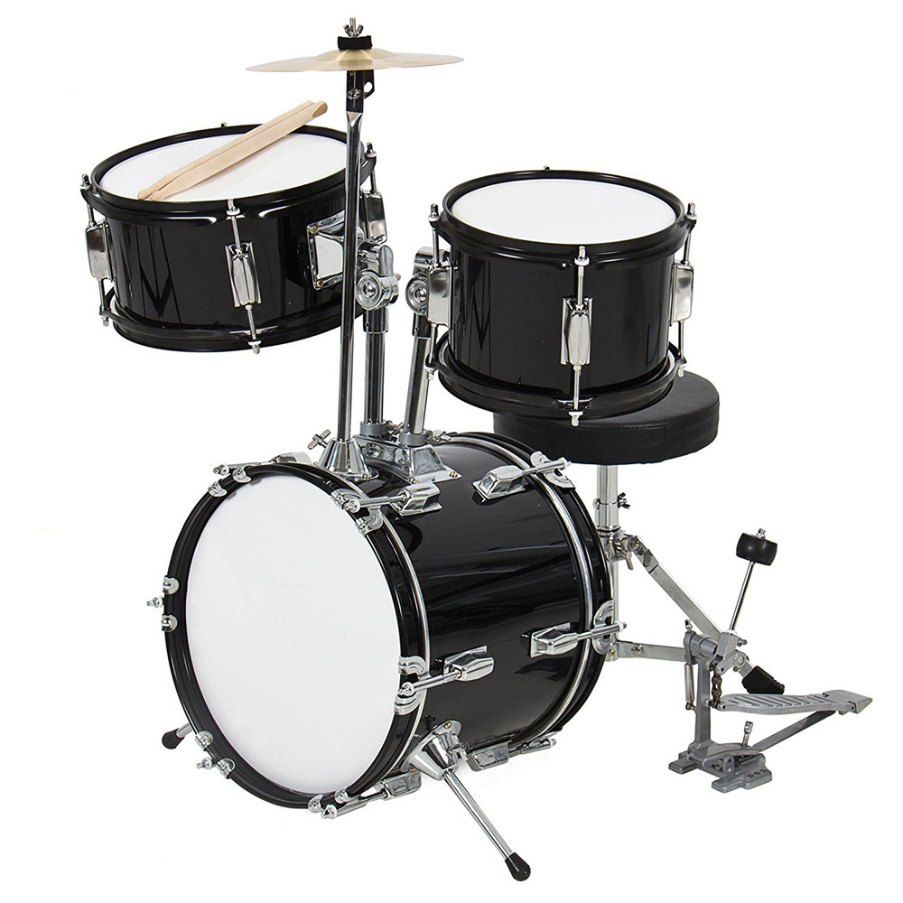 Cheap Price 3 Pieces Drum 1 Piece Cymbal Musical Instrument Kids Drum Set