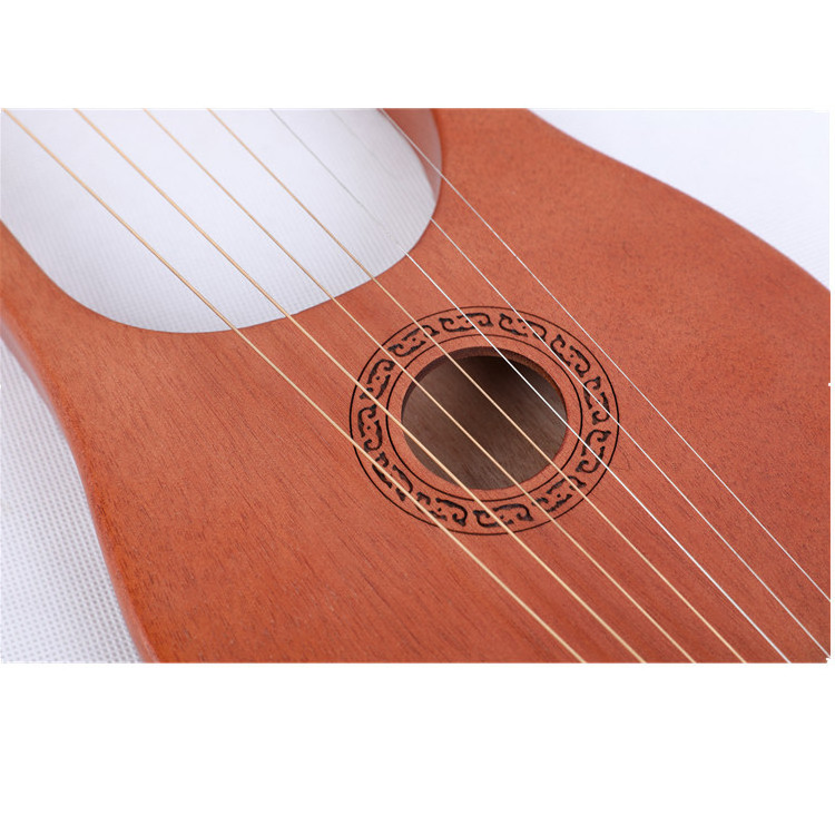 Music Harp Small 7 Strings Solid Wood Portable music instrument For Lira Beginners