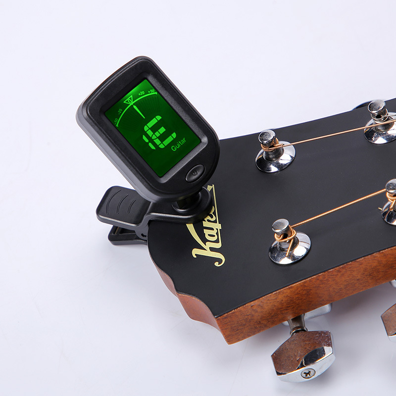 Hot Sale Guitar Tuner with Clear LCD Display for Acoustic Guitar Bass Violin Ukulele Clip on Guitar Tuner