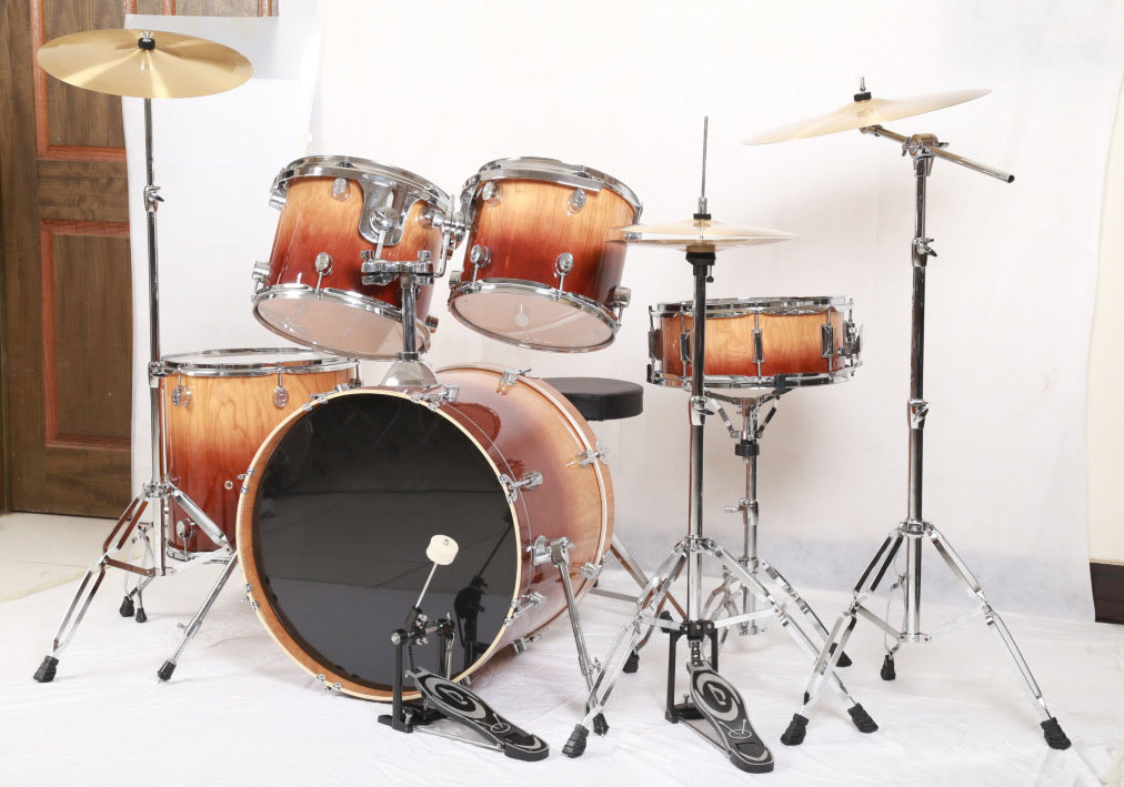 High quality 5 pieces drums set musical instrument for children beginners