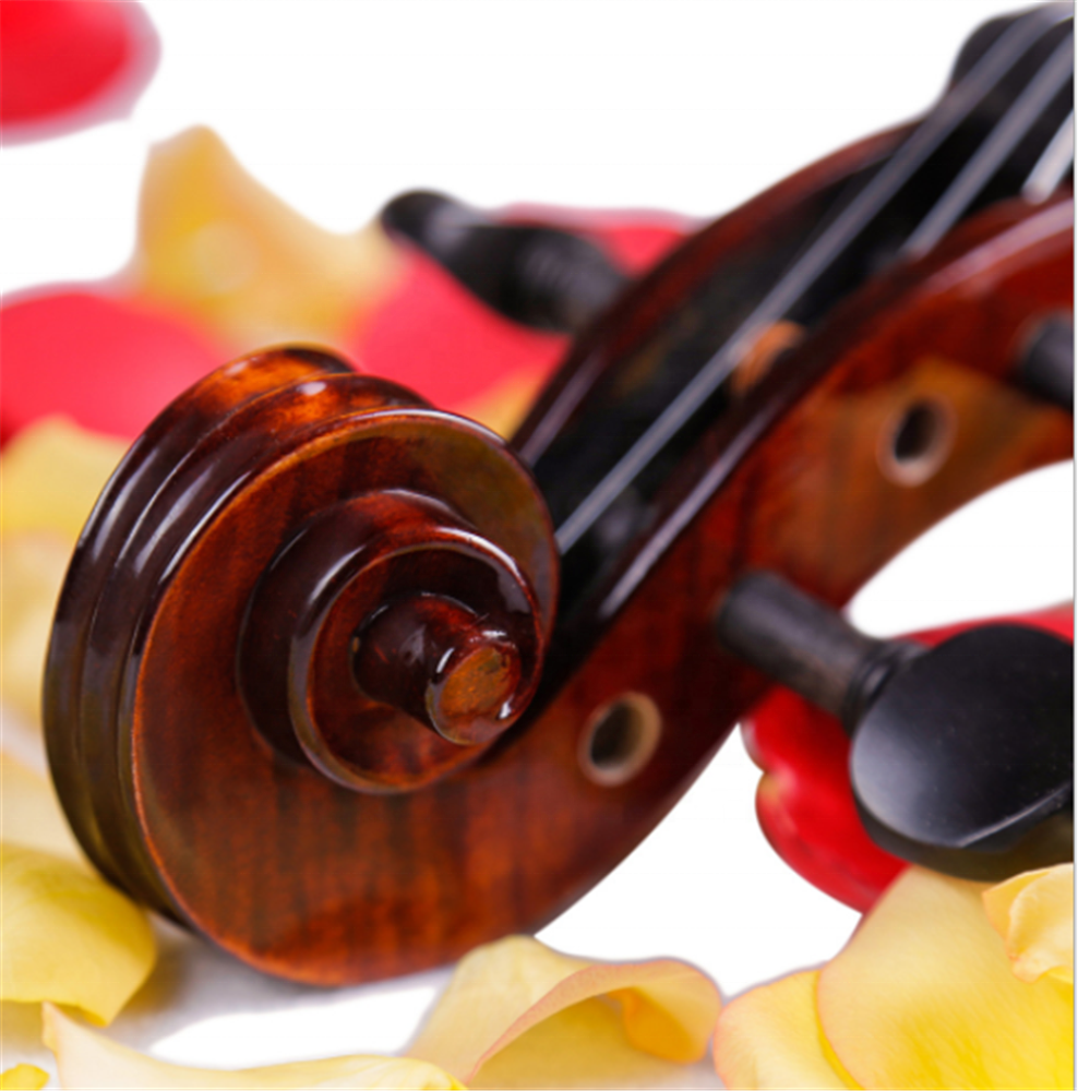 High quality tiger pattern solid wood violin handmade Maple violin