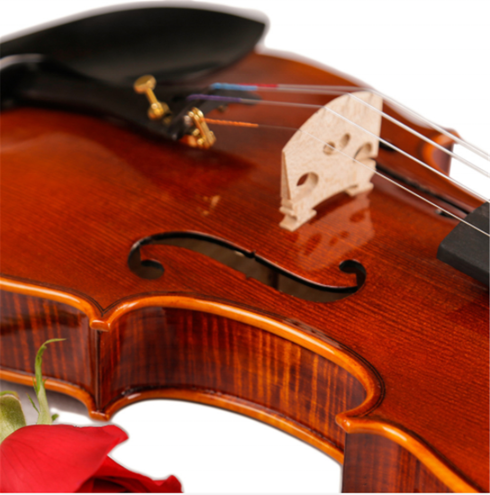 High quality tiger pattern solid wood violin handmade Maple violin