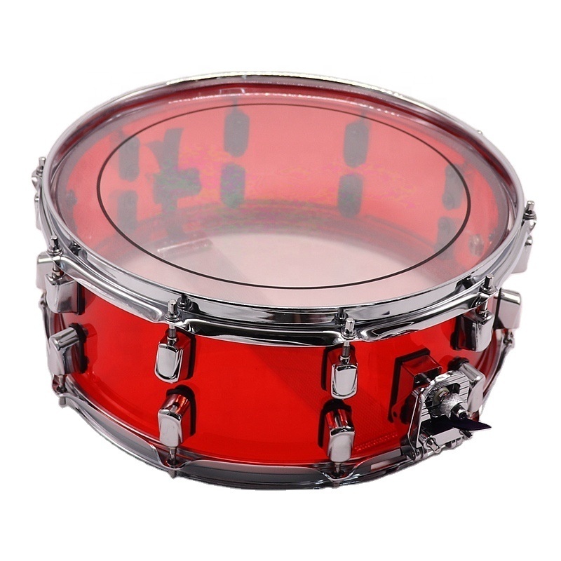 Hot-Selling multi-color PVC practical 14X5.5 inch acrylic snare drum