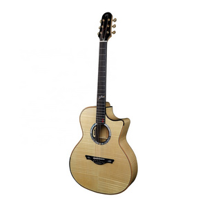 Wholesale Instrument 40 inch Spruce + Tiger print Maple veneer beginner practical acoustic guitar