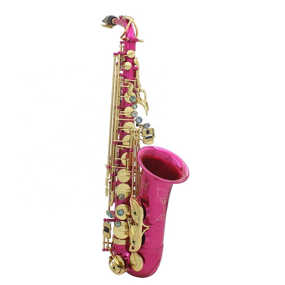 Wholesale Ep tone alto saxophone rose red abalone shell saxophone wind instruments